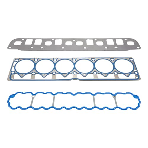Image of KAX Engine Cylinder Head Gasket Set Compatible with Jeep Grand Cherokee 1999-2004, Wrangler 2000-2006, Cherokee 1999-2001 4.0L, Head Gasket Kit, OE# HS26211PT, HS9076PT-4, ES71102
