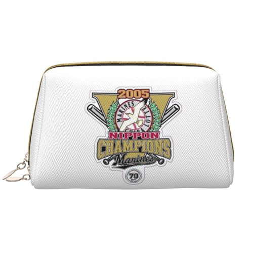 千葉ロッテマリーンズ 化粧品バッグ 化粧ポーチ レザー 防水 便利 化粧品収納 お手入れ簡単 ジッパー 筆箱 筆入れ 収納バッグ 化粧袋 大容量 家庭用 旅行用