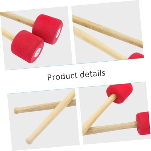 Abaodam 3 Pcs Percussion Bass Drum Mallets Big Drum Hammer con Mango de Madera miniatura 6