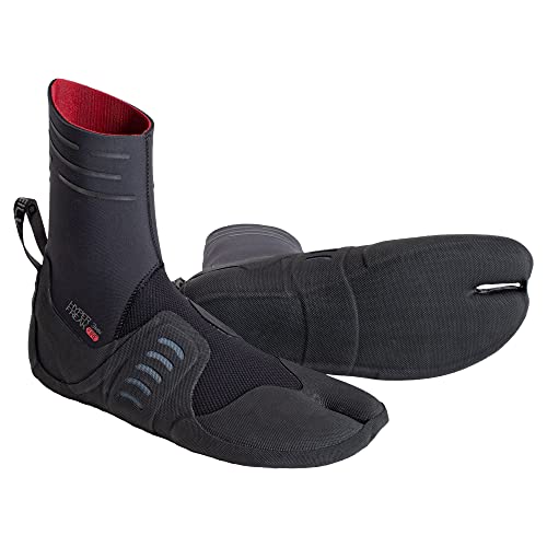 O'Neill Wetsuits Men's Standard Hyperfreak Fire 3mm Split Toe Booties, Black/Graphite, 10