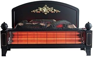 Dimplex Yeominster Radiant Bar Effect Electric Fire, Imitation Log Flame Effect, Electrical Wood Burning 1.2kW Adjustable Heater, Freestanding Fireside, Cast Iron Grille Effect  Black/Brass