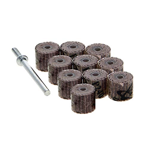 Utoolmart Lot de 10 disques abrasifs à lamelles Grain 240 10 mm x 10 mm x 3 mm