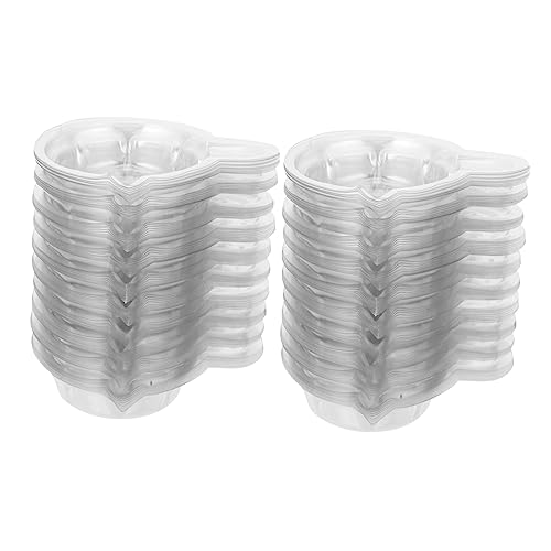 DEARMAMY 1000pcs Disposable Container with Handle Clear Plastic Liquid Sample Cups for Laboratory Testing and Safe and Practical Use