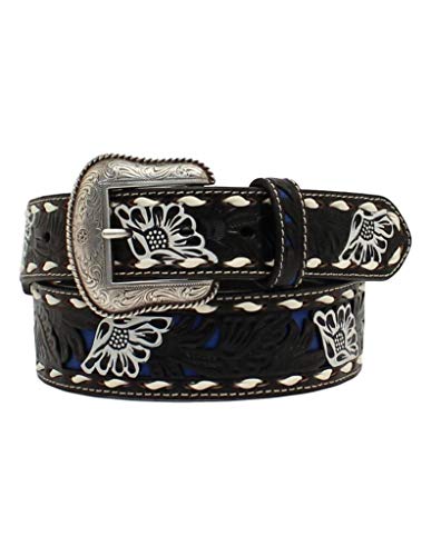 Nocona Men's Floral Pierced Underlay Western Belt - N2413001 40