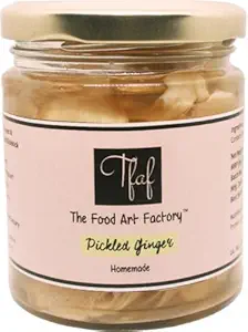 The Food Art Factory Pickled Ginger (Sushi Ginger/Gari) Homemade & Handcrafted, Gluten Free, with Zero Preservatives, No Artificial Colors & Flavours, 180 gms