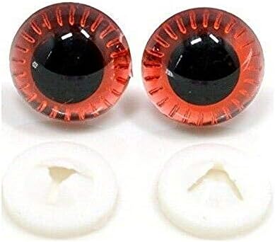 POLYBAGSTORES 5 PAIRS 14mm - YELLOW OWL EYES - Safety Craft Eyes With Plastic Backs - 12 Colours to Choose From
