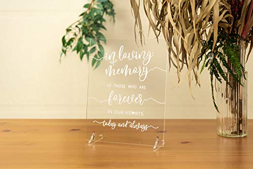 Calculs in Loving Memory Sign Acrylic Decorative Signs & Plaques 8x10 Inches Wedding