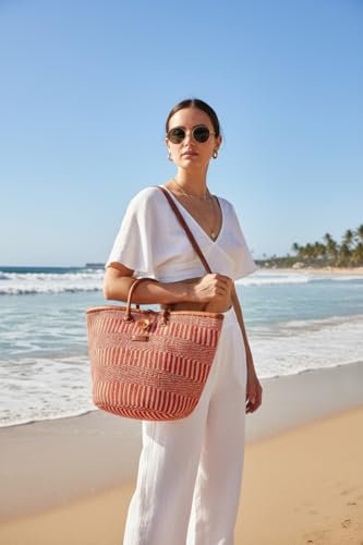 Bolso de playa tejido a mano SAWA SAWA en sisal, bolsón ligero para mercado miniatura 2