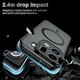 Effcotuo Magnetyczne etui do Oppo Find X9 Pro Magnetic Case [Kompatybilne z MagSafe] Elastyczne silikonowe + matowe akrylowe etui ochronne Magnetyczne etui na telefon, przezroczyste matowe etui