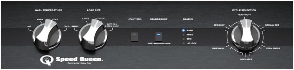 Speed Queen TR5003WN 26" Top Load Washer with 3.2 cu. ft. Capacity, 840 RPM Max Spin Speed, Knob Control, Stainless Steel Tub, in White