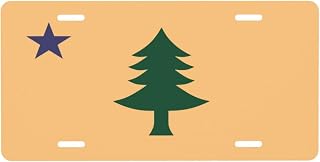 Flag of Maine (1901–1909) License Plate 6×12 Inch Aluminium Car Front License Plate Novelty Metal Vanity Tag Car Front Tag