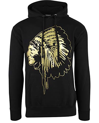 ShirtBANC Apache Metallic Gold Hoodie Sweatshirt Native American Pride Hoodie (L)