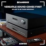 Cambridge-Audio-AXR100-FMAM-Stereo-Receiver-with-Built-in-DAC-Bluetooth-Built-in-Phono-Stage-100W-Per-CH-Display-Screen-Headphone-Jack-Subwoofer-Out-AB-Speaker-Outputs-Tone-Balance-Control