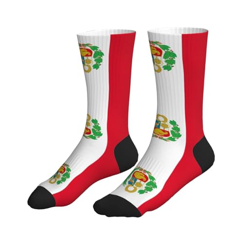 Flag Of Peru Sports Running Socks For Women Men, Breathable, Soft And Skin Friendly For Gym,Running,Sport3