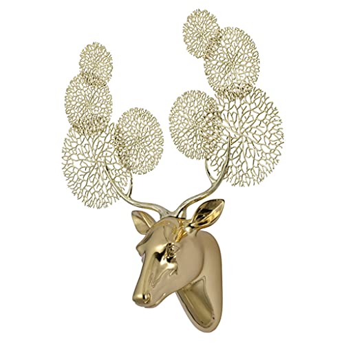 Wall Sculptures Hirschkopf Wandbehang Wohnzimmer kreative Fototapete TV Hintergrund Wand Flur Gang Wandbehang Hirschkopf Dekoration Cover