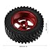 VGEBY RC Tires 4Pcs RC Metal Hub Tires Remote Control Wheel Hub Rubber Tires Replacement Compatible with MN86 1/12 RC Car(red) Sportinggoods Car Model Accessories