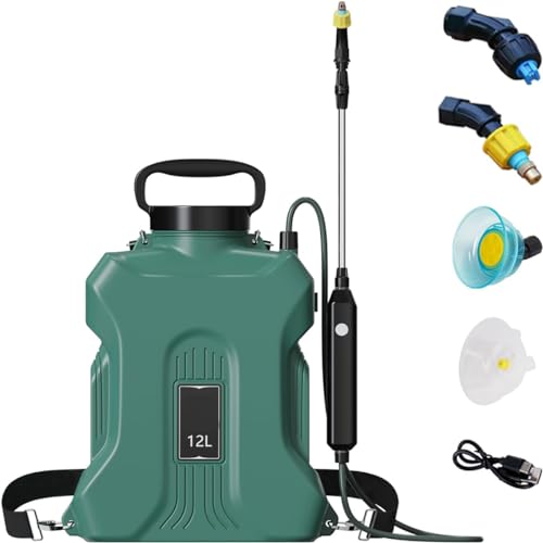 電動噴霧器 充電式噴霧器 12L大容量 電動スプレー バッテリー式 延長パイプ 除草剤 害虫駆除 農薬 消毒 除草 肥料 散水 圧力調整可 洗車 急速充電 家庭用…