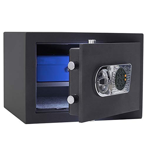 SafeHero elektronischer Möbeltresor Klasse 1 EN 1143-1 Secureo Falcon 2 | H300xB420xT390 mm | 38 kg | Elektronikschloss | Feuerfalz für