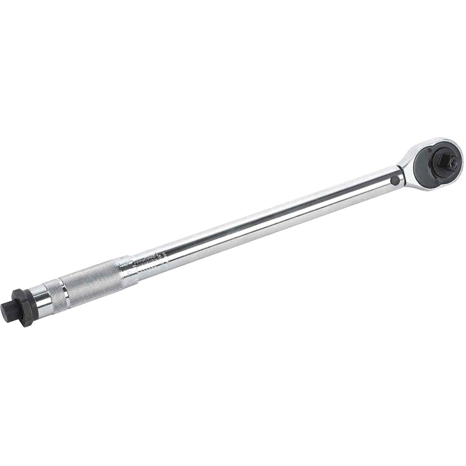 JEGS Torque Wrench | 1/2 “ Square Drive | 10 to 150 ft/lbs | 18” Long | Chrome-Plated Steel