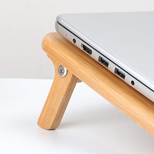 Base de refrigeración para laptop con ventiladores y estructura de bambú miniatura 5