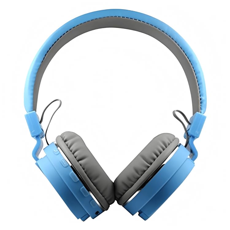 Image of HS12 Wireless Bluetooth Over-Ear Headphone, Multicolor | Mic with Music and Calling Controls, Adjustable Pads for Small and Big Head, FM /SD Card, Sports