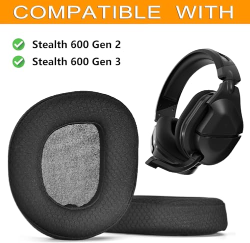 Defean fundas de tela de malla para Turtle Beach Stealth 600 Gen2/600 Gen3/500XB | También para Stealth 600 Gen 2/600 Gen2 USB/600 Gen 2 MAX/600 Gen3(600XB)/500 XB auriculares, tela de malla duradera miniatura 2
