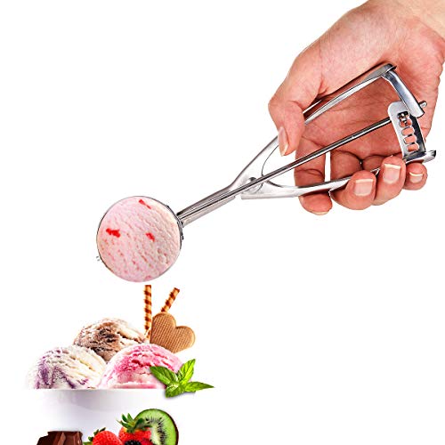 Fayomir Cookie Scoop Set - Small/1 Tablespoon, Medium/2 Tablespoon, Large/3 Tablespoon - Ice Cream Scoop Set, 18/8 Stainless Steel Dough Scoop Cupcake Scoop Melon Baller #TOP3
