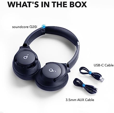 Słuchawki soundcore by Anker Q20i z aktywną hybrydową redukcją szumów (Blue)