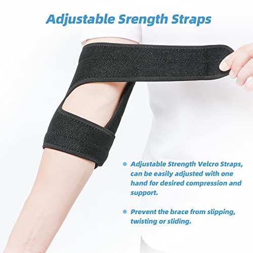 Solmyr Elbow Brace, Tennis Elbow Support Brace, Elbow Strap For Tendinitis, Sprained Elbows, Golfer's Elbow, Adjustable Elbow Strap With Dual-Spring Stabilizer,Provides Support And Relieve Pain,Unisex #TOP6