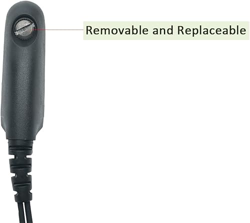Miniatura 5 de BVMAG Auricular de tubo acústico encubierto de 2 cables con micrófono PTT compatible con Motorola Ht1250 Ht750 HT1550 GP328 GP330 GP340 GP360 MTX850
