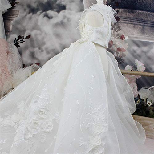 Fegoclt Handmade Dog Clothes Wedding Dress Princess Gown Trailing Sequin Evening Party Skirt (Size : Small) #TOP6