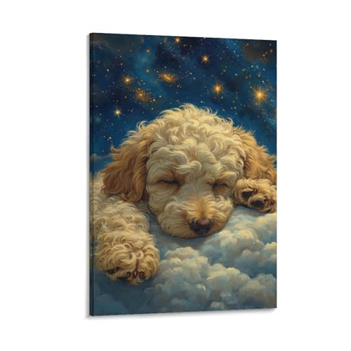 Tableau caniche pour célébrer l'amour des animaux dans votre déco