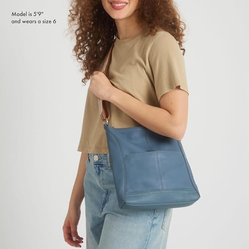 Image of The Sak Lucia Leather Crossbody Purse - Premium Leather Women's Handbag for Everyday & Travel - Cross Body Bag With Zipper