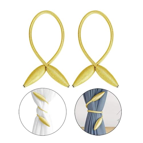 Image of TIED RIBBONS Set of 2 Handmade Decorative Curtain Tiebacks (Rose Gold, 20.5 Inch) - Thicker Twist Rope & Strong Tieback Treatment Holdbacks Holders for Window Sheer Drapes Indoor Outdoor