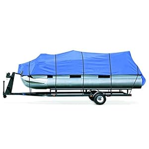 Groot formaat bootafdekking, afdekking voor boot 17FT 210D Oxford-stof Waterdicht en scheurbestendig Speedbootafdekking Past op V-Hull Tri-Hull Runabout-boot,Blue,20~22ft