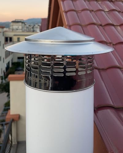 Tapa para chimenea de gas MXXZJYER que evita entrada de agua y humedad en el techo