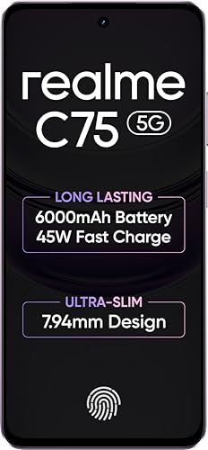 Image of realme C75 6GB RAM, 128GB Storage (Purple Blossom)