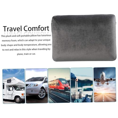 Almohada de espuma viscoelástica rectangular para viaje miniatura 3