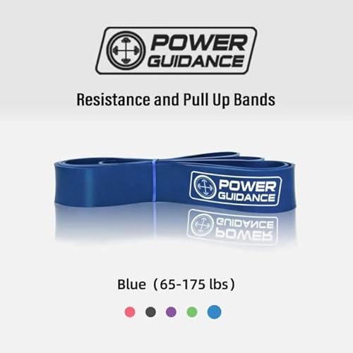 Power Guidance Pull Up Assist Bands - Stretch Resistance Band - Mobility Band - Powerlifting Bands - By Perfect For Body Stretching, Powerlifting, Resistance Training (Blue) #TOP1