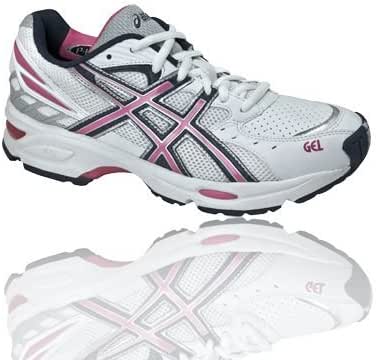ASICS GEL Netburner VBS Netball Trainers White Navy Pink UK Size 4