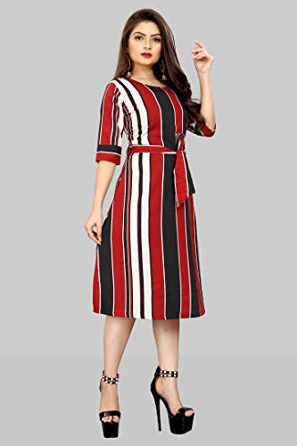 Image of AA Creation Women's Fit And Flare Knee Length Dress