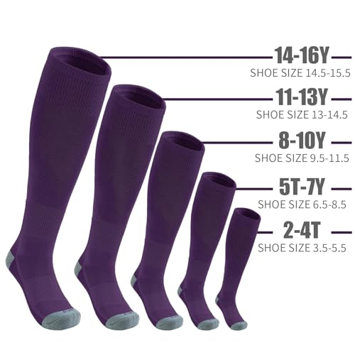 Image of Toddler Baseball Socks Youth Softball Tee Ball Kids Soccer Socks 2 Pairs