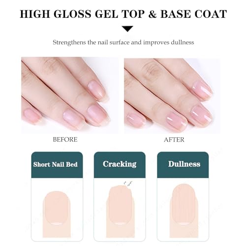 Nail Polish Set, Light Pink Nail Varnish With 2-IN-1 Top Coat & Base Coat, Water-Based Quick Dry Pink & Clear Nail Gel, Peel off Nail Polish Set for DIY Nail Art, No Need Cure - Image 7
