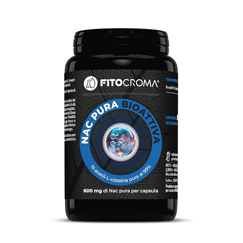 NAC n-acetil-cisteina 600mg, 210 capsule, n acetilcisteina 1 Al Giorno, NAC 600 Integratore Antiossidante, Sintesi Glutatione Forte, Proprietà Difese Immunitarie, Mucolitico Fluidificante