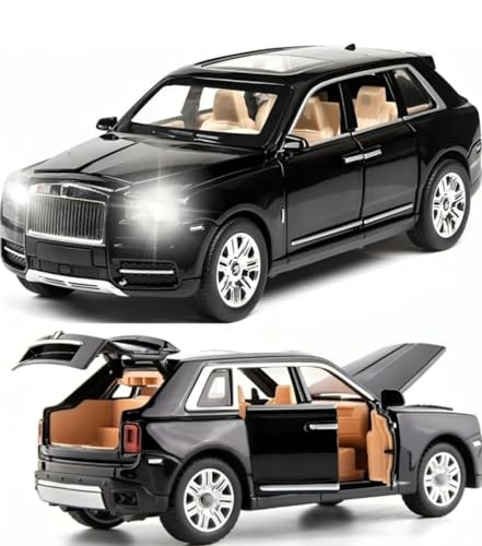 Image of Die-Cast Car Model 1:32 Scale Cullinun | Alloy Metal Car with Openable Doors, Hood & Trunk | LED Headlight & Taillight with Sound | Pull Back & Go Toy for Collectors & Kids