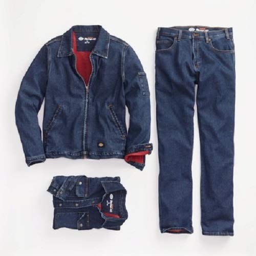 Dickies Women's Warming Temp-Iq Flex Denim Work Shirt, Medium Stonewash, Large #TOP4