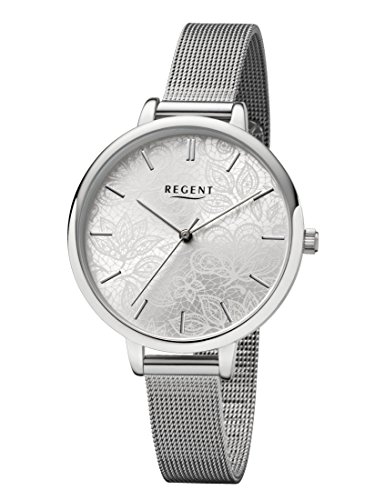 Preisvergleich Produktbild Regent Damen Analog Quarz Uhr mit Edelstahl Armband 12221050