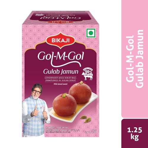 Image of Bikaji Gulab Jamun GOL-M-GOL 1.25 kg, (Model: FG001086) (Pack of 3)