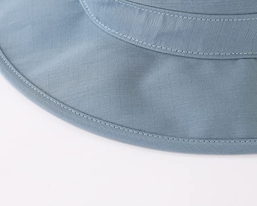 Home Prefer Mens Upf50+ Bucket Sun Hat Wide Brim Uv Sun Protection Hat Summer Hat Fishing Cap Blue #TOP7
