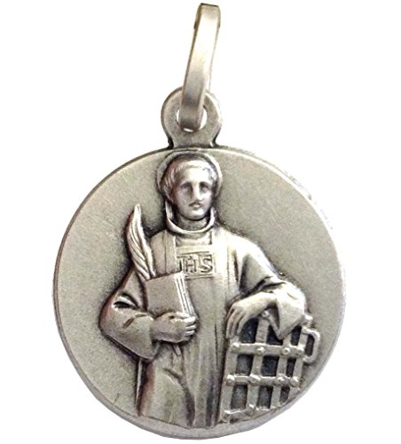 Medalla de San Lorenzo de Plata Maciza 925 - Las medallas de los Patronos